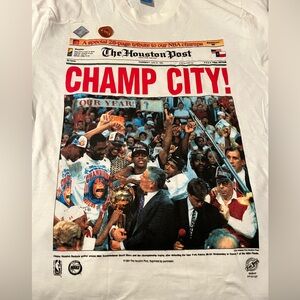 Houston Rockets Champ City Graphic T-Shirt June 1994